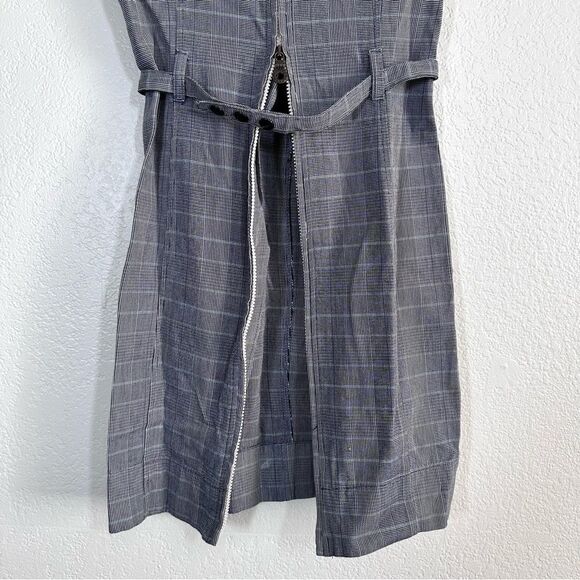 Y2K Diesel Utility Cargo Plaid Mini Dress Size XS - Picture 6 of 10